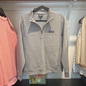 Patagonia Light Gray Zip-Up Sweater